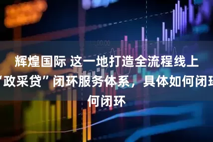 辉煌国际 这一地打造全流程线上“政采贷”闭环服务体系，具体如何闭环